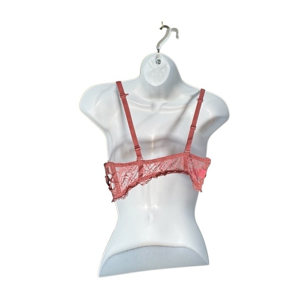 La Senza Beyond Sexy Bra 34DD Pink Lace Push Up Padded Front Close Underwire - Picture 3 of 7